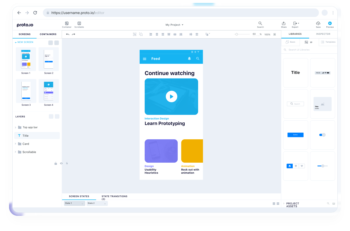 Proto.io Design Proto.io for Product Managers | Present ideas with interactive prototypes